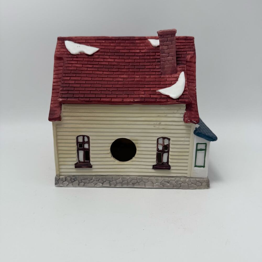 Holiday Snow Village Collectible Lighted Church & Cottage House Set Christmas - Picture 8 of 9